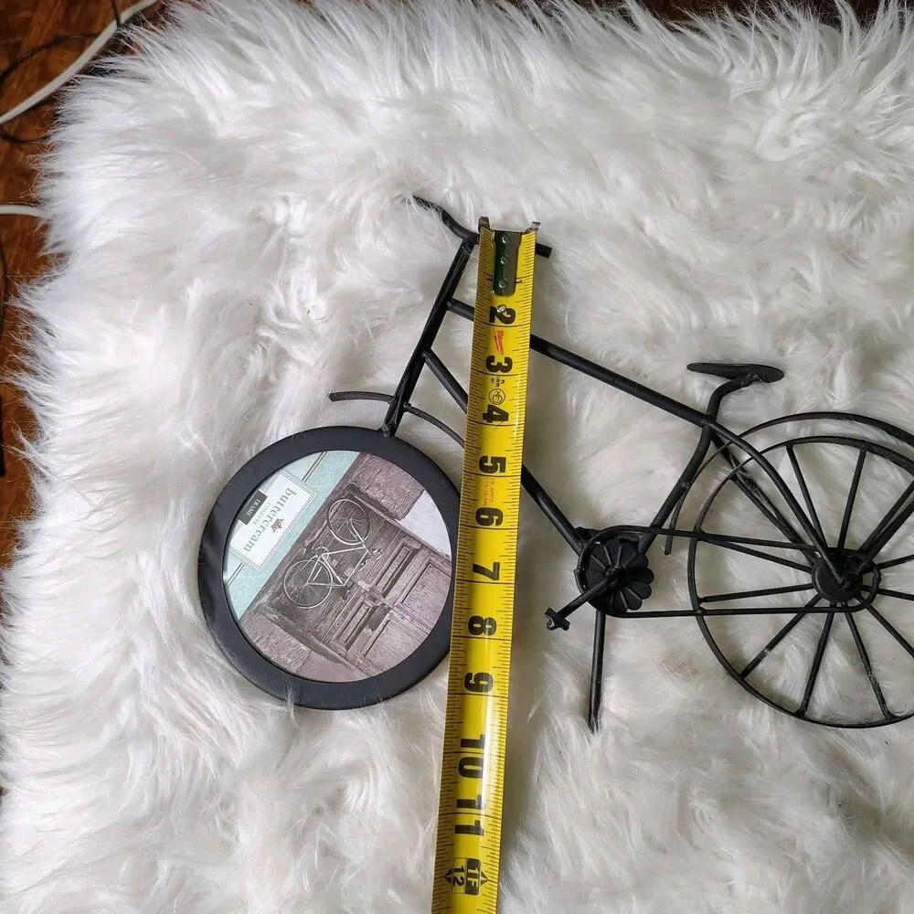 Rustic Blk Antique Colored Bicycle Picture Frame Standing New/RT1